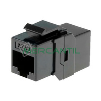 Toma Hembra RJ45 Categoria 6 UTP Negro OPTRONICS - Sin Herramienta