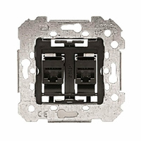 Toma doble conector hembra RJ45 categoria 6 8 vias Mec 18 BJC