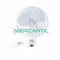 Ventilador de Pared con Mando a Distancia 45W 3 Velocidades GSC