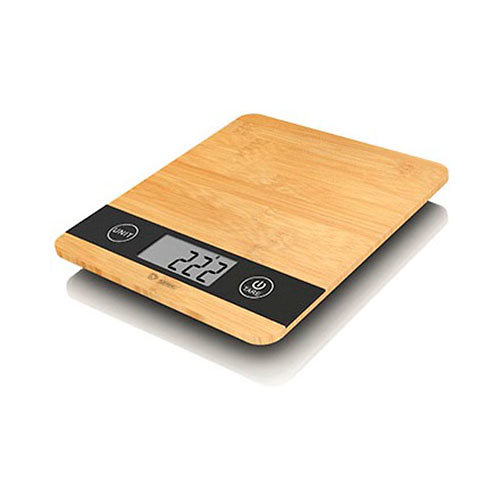 Bascula de cocina 4 sensores de alta precision pantalla LCD 62x28mm Bambu GSC 