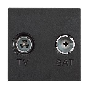 Base de televisión Classia - TV/R-SAT - única - Dark - 2 módulos 