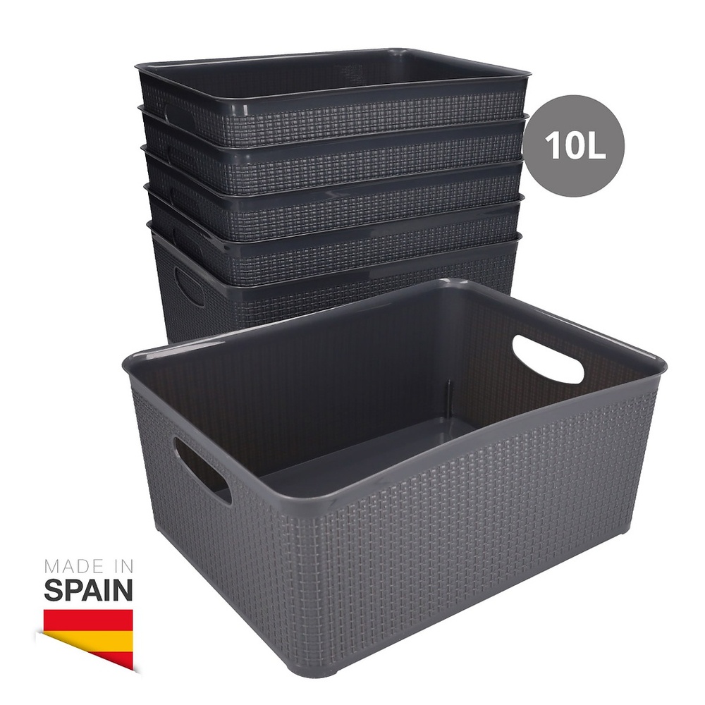 cesto-organizador-plastico-10l-gris-6u-retractil-402030005 cesto-organizador-plastico-10l-gris-6u-retractil-402030005