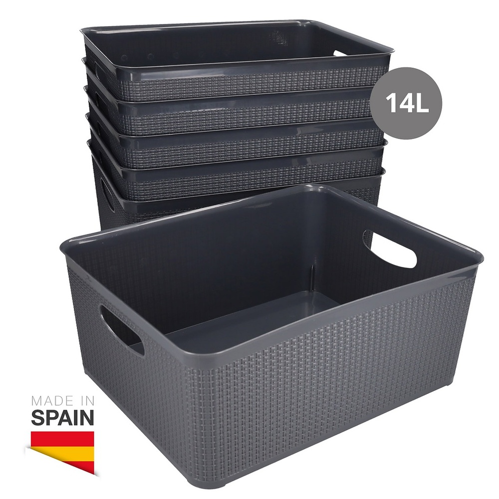 cesto-organizador-plastico-14l-gris-6u-retractil-402030006 cesto-organizador-plastico-14l-gris-6u-retractil-402030006