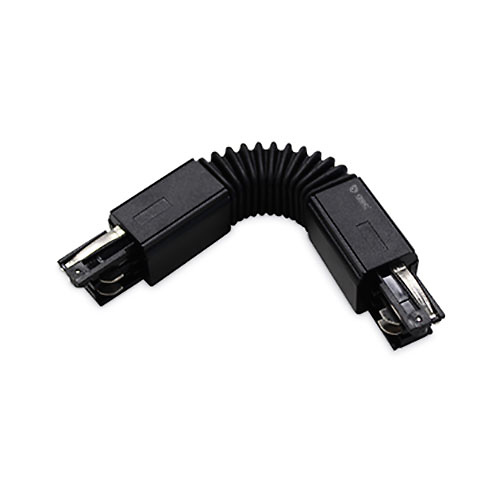 Conector flexible 3 vias para foco carril LED negro GSC 