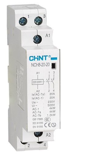 Contactor conex.tornillos modular 20A 1NA+1NC 230Vca 