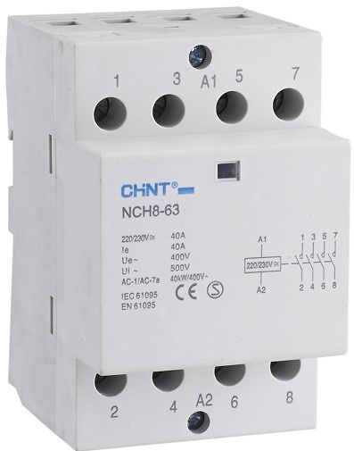 Contactor conex.tornillos modular 63A 4NA 24Vca 