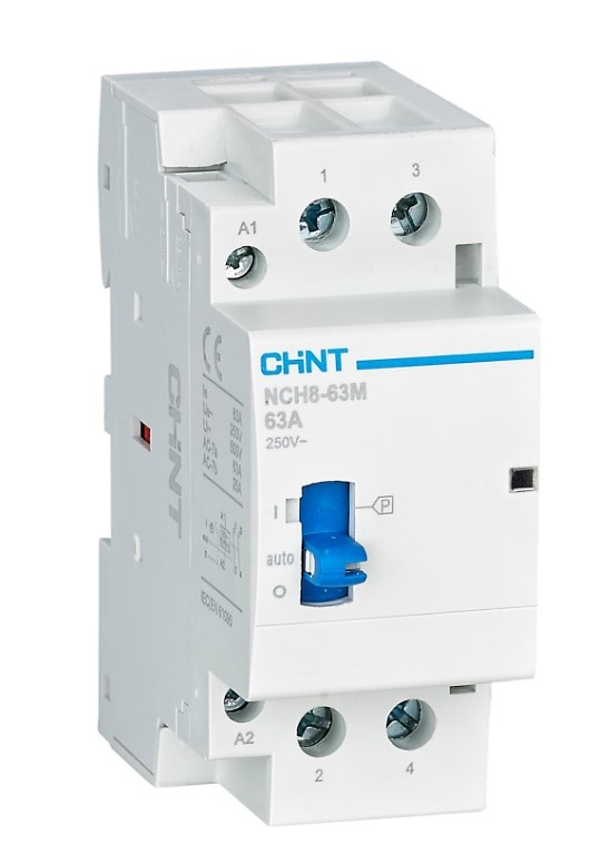 Contactor modular con Selector de Función y Accesoriable - 1NA+1NC -63A - 220-240V - 50/60Hz 