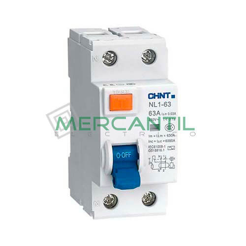 diferencial eléctrico NL1-2-40-30AC Interruptor Diferencial Puro 2P 40A CHINT