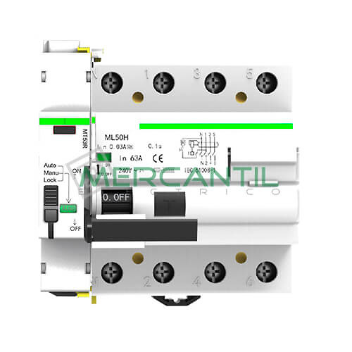 Diferencial Superinmunizado Rearmable 4P 63A Retelec-Mercantil Eléctrico