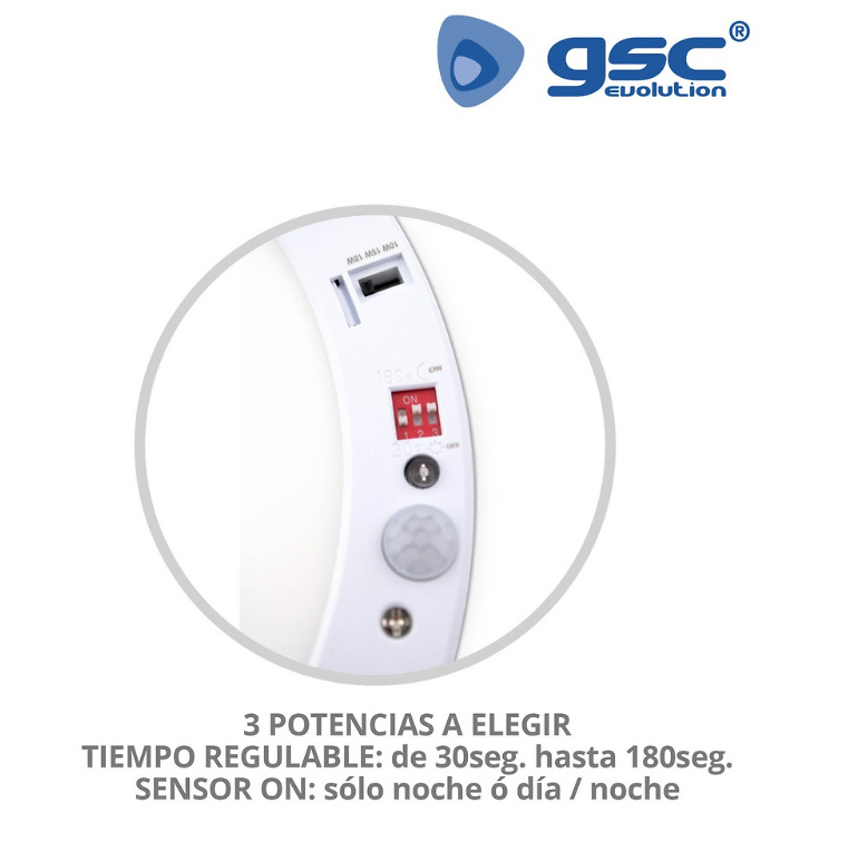 Downlight led 3 en 1 18W , sensor movimiento, empotrar y superficie