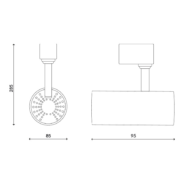 Foco LED para carril Black Roma 30W Monofásico 