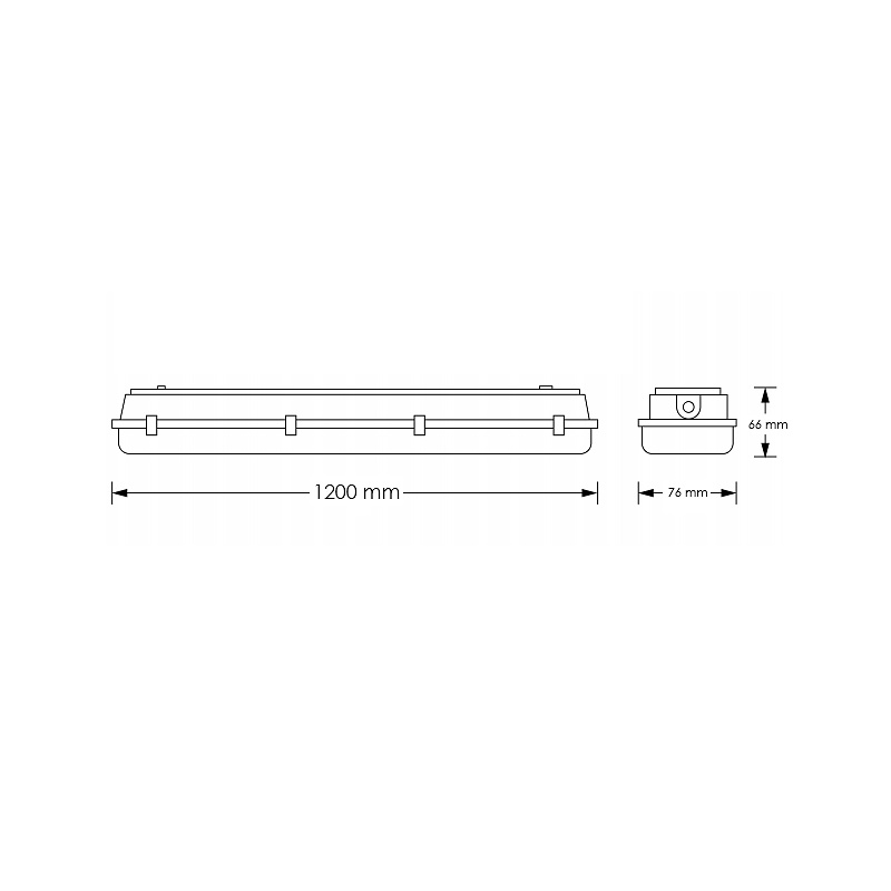 Pantalla estanca LED Proline 1200 mm 36W Regulable 