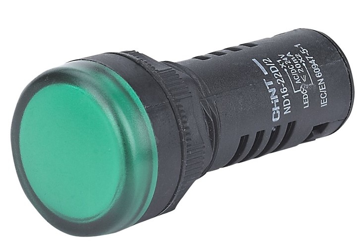 Piloto compacto plástico (led) verde 110Vca/Vcc 