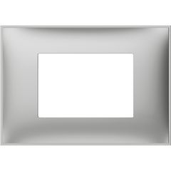 Placa embellecedora Classia de color Aluminio - 3 módulos 