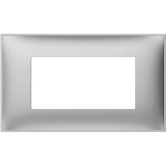 Placa embellecedora Classia de color Aluminio - 4 módulos 