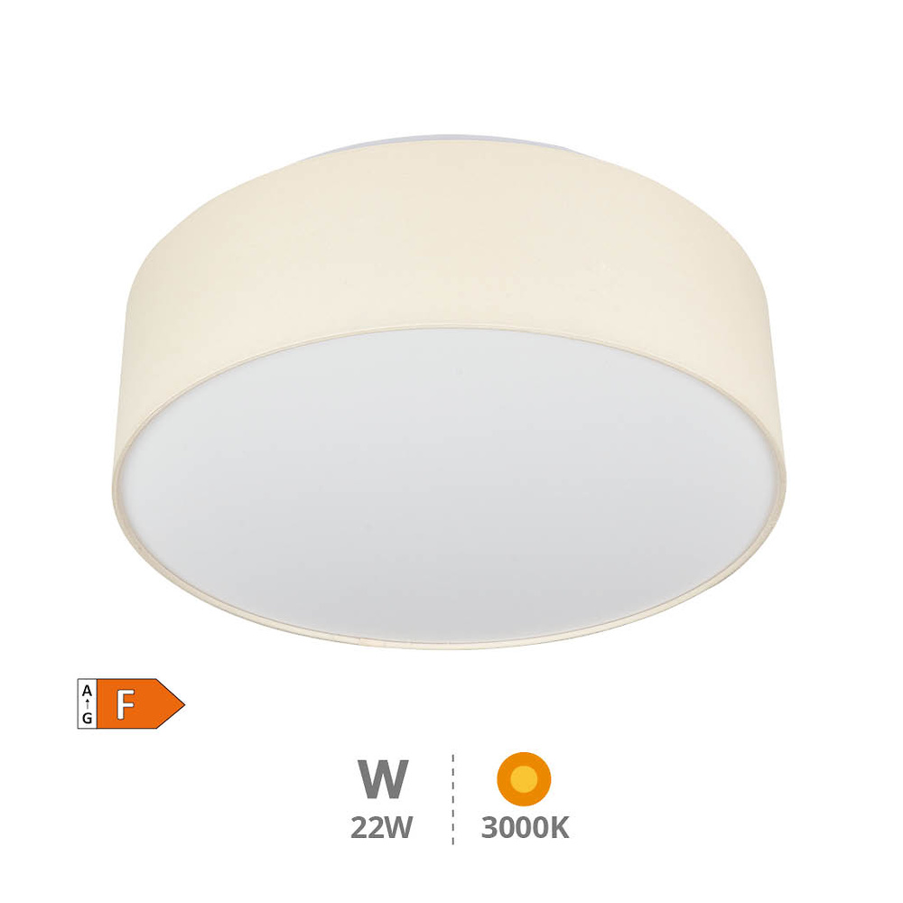 plafon-techo-led-de-tela-kasker-22w-3000k-a-6500k-regulable-beige-203605070 plafon-techo-led-de-tela-kasker-22w-3000k-a-6500k-regulable-beige-203605070