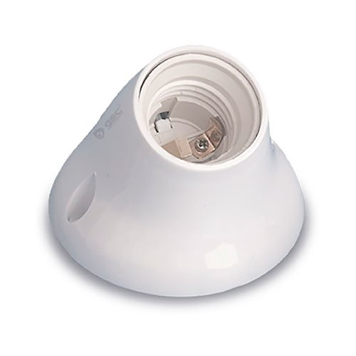 Portalamparas superficie E27 curvo termoplastico blanco GSC 