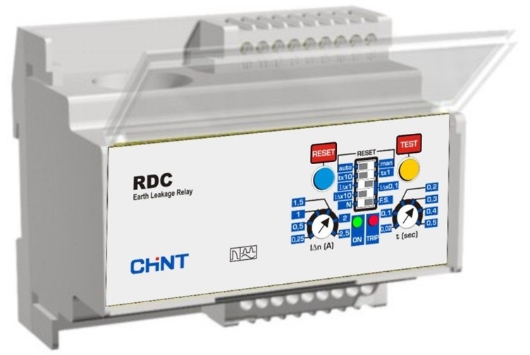 Relé diferencial ajustable 0,025A a 25A 110/230/400Vca, reconex.automática 