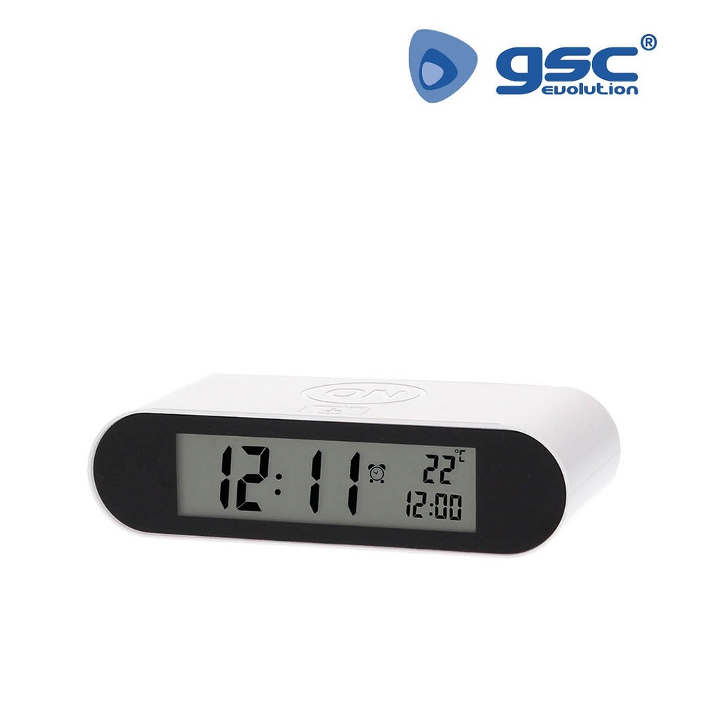 Reloj despertador digital Blanco- Mercantil Eléctrico