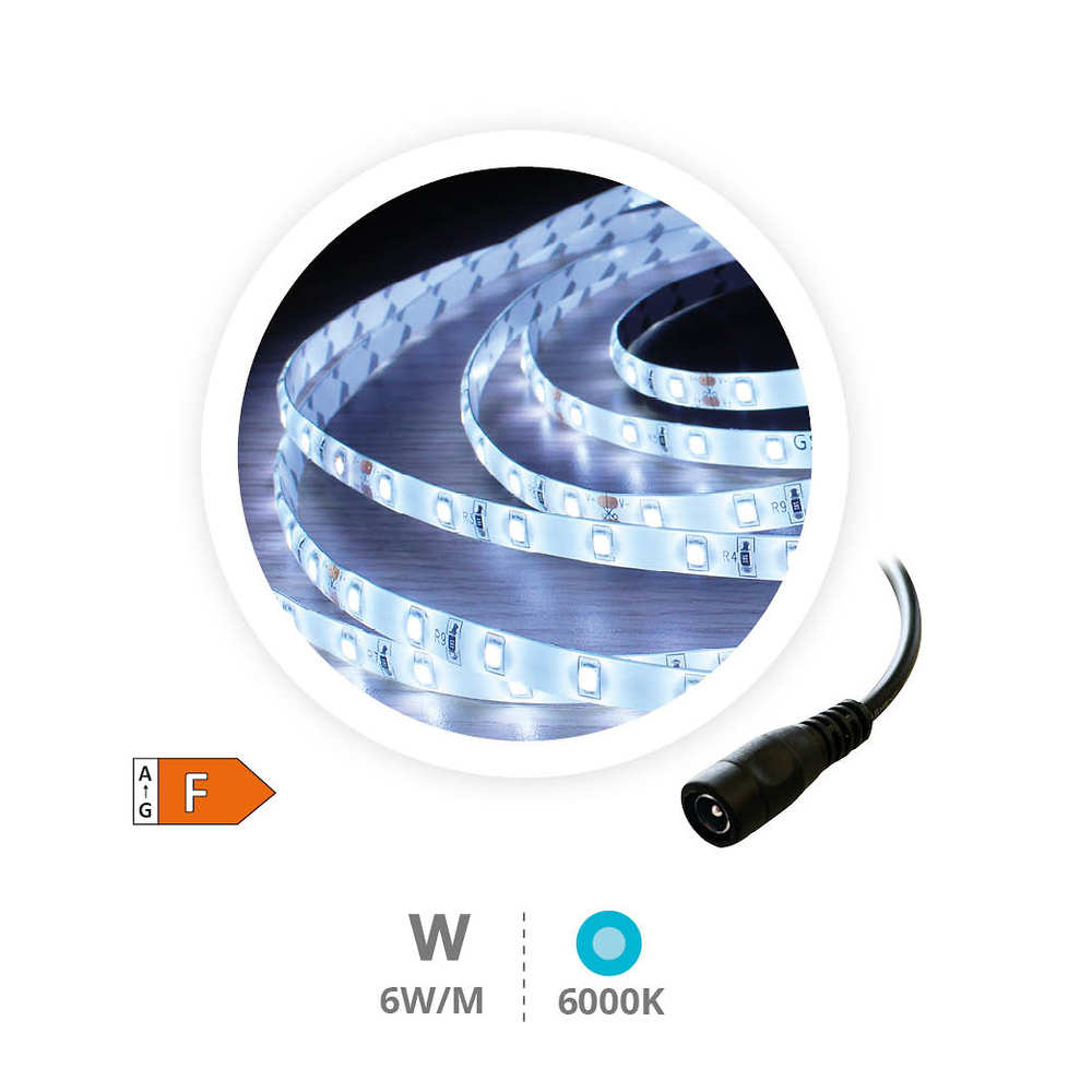 Rollo 5M tira LED 6W/M 6000-6500K 24V 