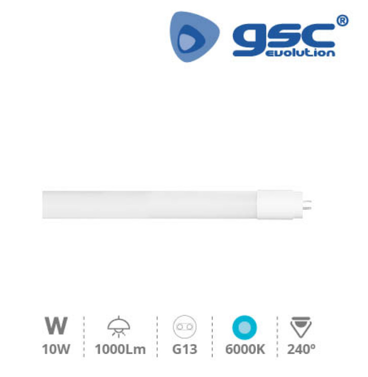 Tubo T8 60cm SMD 2835 10W 6000K Tubo T8 60cm SMD 2835 10W 6000K GSC