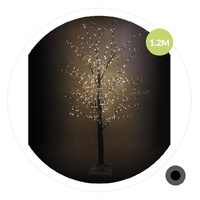 Arbol decorativo LED Sirka 1,2M Negro