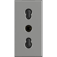 Base 2P+T Classia - estándar italiano - conexión por tornillos - Aluminio - 1 módulo