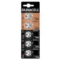 Blister 5 Pilas botón litio Duracell CR2016 - 4u caja exp