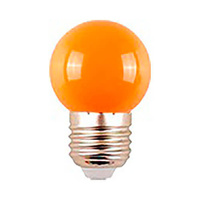 Bombilla LED 1W E27/G45 naranja LEDME