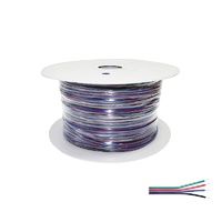 Cable Eléctrico Plano Manguera 4x0.25mm² para Tiras LED RGB - 500 metros