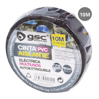 Cinta aislante eléctrica PVC 10M Negro - Retráctil