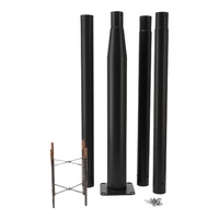 Columna para Farola 3,7M Desmontable Negro