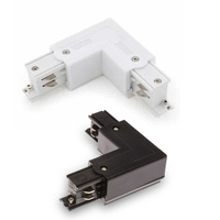 Conector tipo L para carril trifásico BLANCO