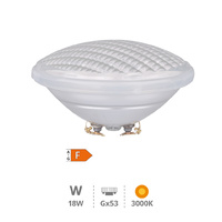 Lampara LED piscina PAR56 18W GX53 3000K