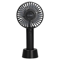 Mini ventilador de mano plegable Coober con luz USB recargable Negro