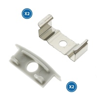 Pack 2 Tapones y 2 grapas para Perfil LM3731