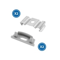 Pack 2 Tapones y 2 grapas para Perfil LM3737