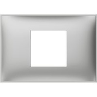 Placa embellecedora Classia de color Aluminio - 2 módulos centrados