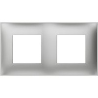 Placa embellecedora Classia de color Aluminio - 2 x 2 módulos