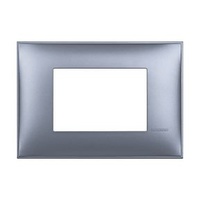 Placa embellecedora Classia de color Azul Metalizado - 3 módulos