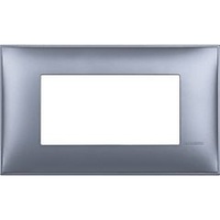 Placa embellecedora Classia de color Azul Metalizado - 4 módulos