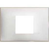 Placa embellecedora Classia de color Blanco Satinado - 2 módulos centrados