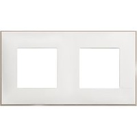 Placa embellecedora Classia de color Blanco Satinado - 2 x 2 módulos
