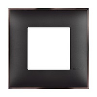 Placa embellecedora Classia de color Níquel Negro - 2 módulos