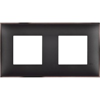 Placa embellecedora Classia de color Níquel Negro - 2 x 2 módulos