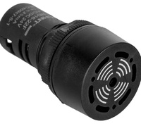 Zumbador sonido intermitente negro 24Vca/Vcc